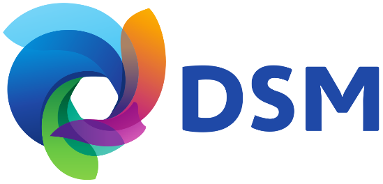 DSM logo on a clear background