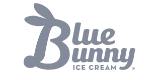 Blue Bunny logo on a clear background.