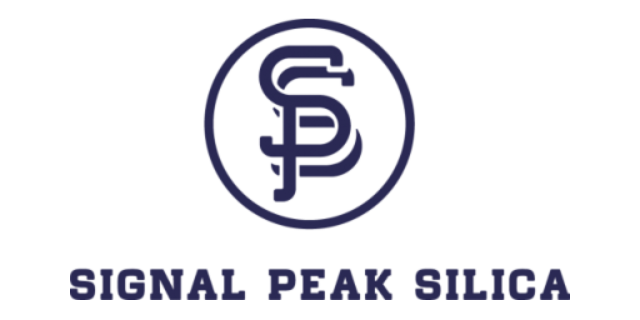 SIGNAL PEAK SILICA with logo, on clear background