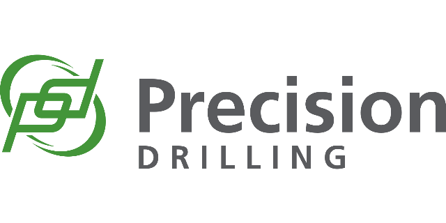 Precision Drilling logo, on a clear background