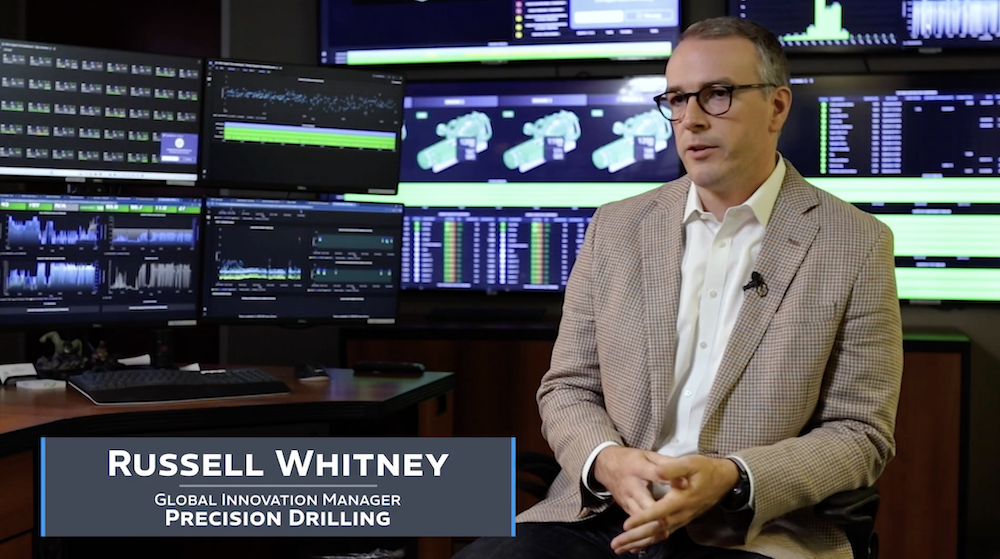 Russell Whitney discussing data analytics in drilling.