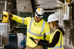 KCF Analysts review machine health data for a trim blower fan.